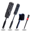 Picture of oesee Refined Long Handle Car Wheel Brush Arsenal, Soft Wheel and Rim Brush,Tire Brush, Bendable & Durable Car Wheel Rim Cleaner Brush Set for Cleaning Wheel and Tire