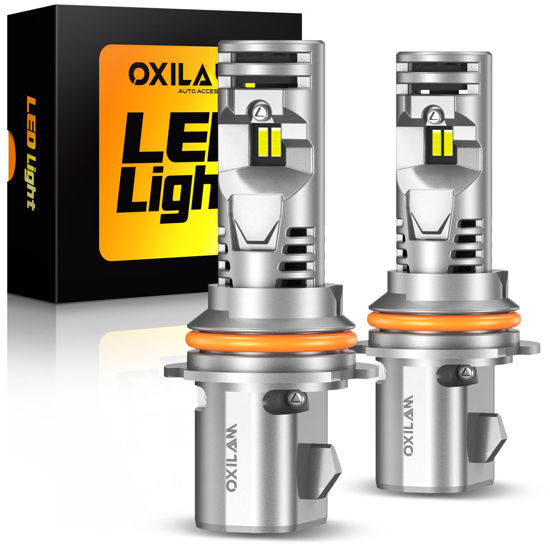 Picture of OXILAM Q36 9007/HB5 Bulbs 2025, 20000LM Super Bright, 6000K Cool White 9007/HB5 Fog Light Bulbs, 3min Plug and Play, IP68, Pack of 2