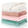 Picture of Frienda 4 Pcs Baby Fuzzy Blanket Fluffy Baby Blanket for Boys Girls Soft Warm Baby Receiving Blankets Nursery Bed Blanket Toddler Infant Newborn Receiving Blanket, 32 x 24 Inch (Pastel Color)
