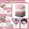 Picture of Frienda 4 Pcs Baby Fuzzy Blanket Fluffy Baby Blanket for Boys Girls Soft Warm Baby Receiving Blankets Nursery Bed Blanket Toddler Infant Newborn Receiving Blanket, 32 x 24 Inch (Lovely Color)