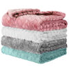 Picture of Frienda 4 Pcs Baby Fuzzy Blanket Fluffy Baby Blanket for Boys Girls Soft Warm Baby Receiving Blankets Nursery Bed Blanket Toddler Infant Newborn Receiving Blanket, 32 x 24 Inch (Cute Color)