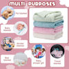 Picture of Frienda 4 Pcs Baby Fuzzy Blanket Fluffy Baby Blanket for Boys Girls Soft Warm Baby Receiving Blankets Nursery Bed Blanket Toddler Infant Newborn Receiving Blanket, 32 x 24 Inch(Fresh Color)