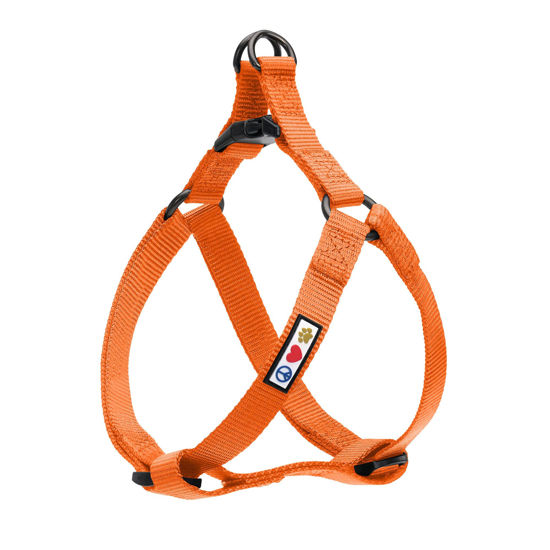 Picture of Pawtitas Solid Color Step in Dog Harness or Vest Harness Dog Training Walking of Your Puppy Harness Small Dog Harness Orange Dog Harness