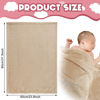 Picture of Frienda 4 Pcs Baby Fuzzy Blanket Fluffy Baby Blanket for Boys Girls Soft Warm Baby Receiving Blankets Nursery Bed Blanket Toddler Infant Newborn Receiving Blanket, 32 x 24 Inch (Beige Brown Color)