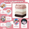 Picture of Frienda 4 Pcs Baby Fuzzy Blanket Fluffy Baby Blanket for Boys Girls Soft Warm Baby Receiving Blankets Nursery Bed Blanket Toddler Infant Newborn Receiving Blanket, 32 x 24 Inch (Beige Brown Color)
