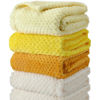 Picture of Frienda 4 Pcs Baby Fuzzy Blanket Fluffy Baby Blanket for Boys Girls Soft Warm Baby Receiving Blankets Nursery Bed Blanket Toddler Infant Newborn Receiving Blanket, 32 x 24 Inch (Yellow Color)