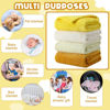 Picture of Frienda 4 Pcs Baby Fuzzy Blanket Fluffy Baby Blanket for Boys Girls Soft Warm Baby Receiving Blankets Nursery Bed Blanket Toddler Infant Newborn Receiving Blanket, 32 x 24 Inch (Yellow Color)