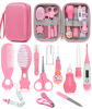 Picture of Baby Healthcare and Grooming Kit, Safety Newborn Nursery Baby Care Kit, with Hair Brush Comb, Nail Clipper, Thermometer, Pacifier Clip, Baby Registry Search, Newborn Essentials Girls Boys (Pink)
