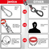 Picture of jenico Dog Tie Out Cable - 150 FT Dog Runner Cable with Swivel Hook, Dog Leash Run Tether for Yard Outdoor and Camping, Rust- Proof Training Line for Small to Medium Pets Up to 500 LBS