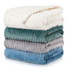 Picture of Frienda 4 Pcs Baby Fuzzy Blanket Fluffy Baby Blanket for Boys Girls Soft Warm Baby Receiving Blankets Nursery Bed Blanket Toddler Infant Newborn Receiving Blanket, 32 x 24 Inch (Light Color)