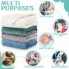 Picture of Frienda 4 Pcs Baby Fuzzy Blanket Fluffy Baby Blanket for Boys Girls Soft Warm Baby Receiving Blankets Nursery Bed Blanket Toddler Infant Newborn Receiving Blanket, 32 x 24 Inch (Light Color)