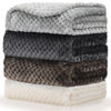 Picture of Frienda 4 Pcs Baby Fuzzy Blanket Fluffy Baby Blanket for Boys Girls Soft Warm Baby Receiving Blankets Nursery Bed Blanket Toddler Infant Newborn Receiving Blanket, 32 x 24 Inch (Grey Color)