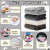 Picture of Frienda 4 Pcs Baby Fuzzy Blanket Fluffy Baby Blanket for Boys Girls Soft Warm Baby Receiving Blankets Nursery Bed Blanket Toddler Infant Newborn Receiving Blanket, 32 x 24 Inch (Grey Color)