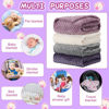 Picture of Frienda 4 Pcs Baby Fuzzy Blanket Fluffy Baby Blanket for Boys Girls Soft Warm Baby Receiving Blankets Nursery Bed Blanket Toddler Infant Newborn Receiving Blanket, 32 x 24 Inch (Purple Color)