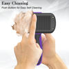 Picture of Dipoo Self Cleaning Cat & Dog Grooming Brush - Skin Friendly Deshedding Hair Brush for Haired Dogs & Puppies, Purple