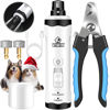 Picture of VIWIK Dog Nail Grinder with Dog Nail Trimmers, Dog Nail Clippers Kit for Large Medium Small Dogs & Cats, Quiet Electric 2-Speed USB Rechargeable Pet Nail Grinder with Light, Gifts for Dog Lovers