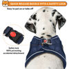 Picture of PWOD Dog Harness with Leash Set, No-Pull Step-in Reflective Pet Harness with 1 Leash Clips, Adjustable Soft Padded Easy Walk Dog Vest for Small Medium Large Dogs, Cats(Dark Blue, Small)
