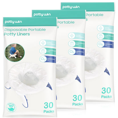 Picture of [90 Counts] Disposable Potty Liners Compatible with OXO Tot 2-in-1 Go Potty, Potty Refill Bags for Toddler Travel, Universal Potty Bags Fit Most Potty Chairs