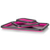Picture of Collapsible Magnetic Parts Tray Set - 3 Different Size Tool Trays for Screw, Bolts, Nuts, Washers, Pins and Other Small Metal Parts, Mechanic Tool Gifts for Men - Pink