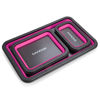 Picture of Collapsible Magnetic Parts Tray Set - 3 Different Size Tool Trays for Screw, Bolts, Nuts, Washers, Pins and Other Small Metal Parts, Mechanic Tool Gifts for Men - Pink