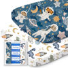 Picture of Bassinet Sheets for Baby Boy Girl, TotBasic Buttery Soft Universal Bassinet Fitted Sheet, Compatible with Halo, Mika Micky, Baby Delight, Dream On Me, Maxi COSI & More Bassinet Mattress