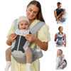 Picture of Baby Carrier, MOMTORY Baby Carrier Newborn to Toddler, Safety-Certified 6-in-1 Carrier with Hip Seat, Detachable Baby Holder Carrier, Soft Ergonomic Toddler Support Carrier for 7-50lbs- Grey