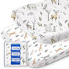 Picture of Bassinet Sheets for Baby Boy Girl, TotBasic Buttery Soft Universal Bassinet Fitted Sheet, Compatible with Halo, Mika Micky, Baby Delight, Dream On Me, Maxi COSI and More Bassinet Mattress(Woodland)