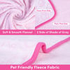 Picture of Stuffed Premium Soft Dog Couch Blanket, with Flannel Cute Paw Print, 30 * 70 inches, Cat Blanket Puppy Supplies Dog Products Stuff Essentials, Pink