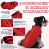 Picture of Queenmore XL Dog Sweaters, Soft Fleece Vest Pullover Dog Jacket with Leash Hole, Warm Winter Dog Clothes Cold Weather Doggy Dachshund Sweater for Large Dogs Cats Boy or Girl (Red, XL)