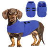 Picture of Queenmore XXL Dog Sweater, Soft Fleece Vest Pullover Dog Jacket with Leash Hole, Warm Winter Dog Coats Cold Weather Doggy Dachshund Sweaters for Small Dogs Cats Boy or Girl (Blue, XXL)