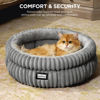 Picture of BALANCE Cat Bed Kitten Bed, Washable Round Cat Beds for Indoor Cats, Super Soft Plush Faux Fur Pet Bed for Puppy and Kitten with Anti-Slip Bottom