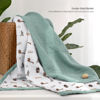 Picture of Lulu moon Muslin Baby Blanket - Cotton Quilt Blankets for Toddlers - Reversible Nursery Crib Blanket for Baby Boys and Girls 47"x47"(Sage Dinosaur)