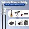 Picture of Sovvid Guitar Cable 15FT Professional Instrument Cable Electric Guitar AMP Cord Updated Version 1/4 TS Cable for Guitar Bass Mandolin Keyboard and Pro Audio, Right Angle to Straight (Black)