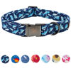 Picture of Elegant little tail Dog Collar, Blue Shark Pattern Pet Collar Durable Cute Dog Collars Male or Female Pet Gift Adjustable Dog Collar for Medium Dogs