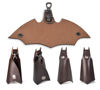 Picture of CAILLU KeyChain Leather Bat Shape for men gifts and women Car key fob case,Leather fashion pop keys ring cover holder (Dark brown Bat)