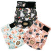 Picture of Grecle Dog Diapers Female(3 Pack) - No Leak Reusable Diapers for Doggy Female in Period - Highly Absorbent Dog Heat Panties with Adjustable Snaps Cute Dogs L