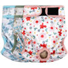 Picture of Grecle Washable Female Dog Diapers (3 Pack) - No Leak Reusable Diapers for Doggy Female in Period - Highly Absorbent Dog Heat Panties with Adjustable Snaps S