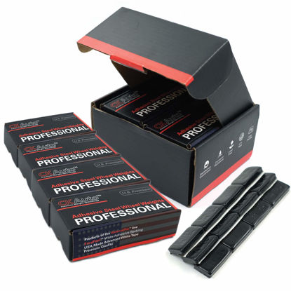 Picture of CKAuto 4 Boxes, 288Pcs, 1oz, Black, Adhesive Stick on Wheel Weights, EasyPeel Tape, 72 oz/Box, US Quality