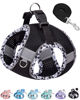 Picture of Petank Medium Dog Harness (Black) - Jacquard Fabric, Velcro - Easy Walk Harness for Training, Running, Walking - Reflective Strip - Size M - Dogs of Various Breeds & Sizes