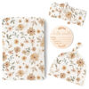 Picture of Konssy Baby Girl Newborn Receiving Blanket with Matching Headband and Beanie Set Baby Swaddle Nursery Swaddle Wrap