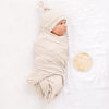 Picture of Konssy Baby Girl Newborn Receiving Blanket with Matching Headband and Beanie Set Baby Swaddle Nursery Swaddle Wrap