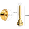 Picture of Cheerock 7C Trumpet Mouthpiece Brass Trumpet Mouthpiece Gold Plated Trumpet Mouthpiece Compatible with Beginners and Professionals Trumpet Accessories