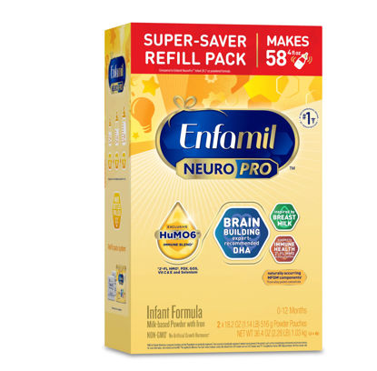 Picture of Enfamil NeuroPro Baby Formula, MFGM* 5-Year Benefit, Expert-Recommended Brain-Building Omega-3 DHA, Exclusive Immune Supporting HuMO6 Blend, Infant Formula Powder, Baby Milk, 36.4 Oz