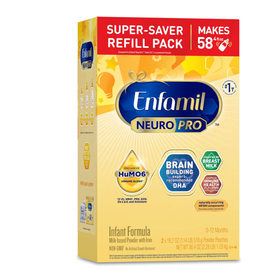 Picture of Enfamil NeuroPro Baby Formula, MFGM* 5-Year Benefit, Expert-Recommended Brain-Building Omega-3 DHA, Exclusive Immune Supporting HuMO6 Blend, Infant Formula Powder, Baby Milk, 36.4 Oz