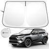 Picture of SHINEHOME 2024 Upgrade Front Windshield Sun Shade Foldable RAV4 Sunshade for 2019-2024 RAV4 RAV-4 SUV Crossover, TRD Off-Road, LE XLE Premium Limited Front Window Sunshade Accessories