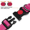 Picture of Taglory Reflective Dog Collar with Safety Locking Buckle, Adjustable Nylon Pet Collars for Extra Large Dogs Female Male, Hot Pink, XL