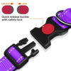 Picture of Taglory Reflective Dog Collar with Safety Locking Buckle, Adjustable Nylon Pet Collars for Large Dogs Female Male, Violet, L