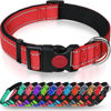 Picture of Taglory Reflective Dog Collar with Safety Locking Buckle, Adjustable Nylon Pet Collars for Puppy Dogs Female Male, XS, Red