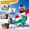 Picture of Kids Balaclava Face Mask Ski Mask Full Face Cover Lightweight Windproof UV Protector Neck Gaiter Skiing Cycling Fishing Black (2)