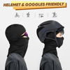 Picture of Kids Balaclava Face Mask Ski Mask Full Face Cover Lightweight Windproof UV Protector Neck Gaiter Skiing Cycling Fishing Black (2)